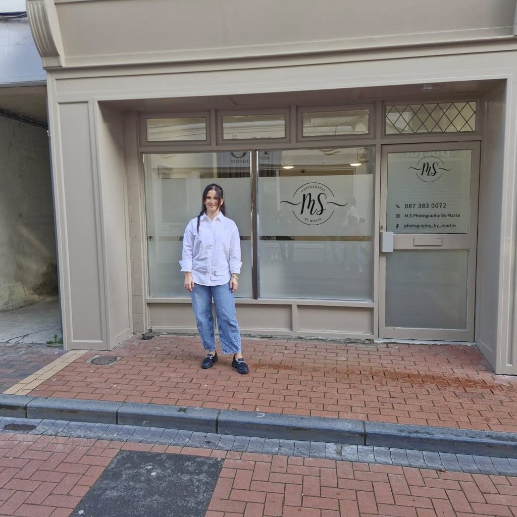 Marta outside the M.S Photography studio in Clonmel